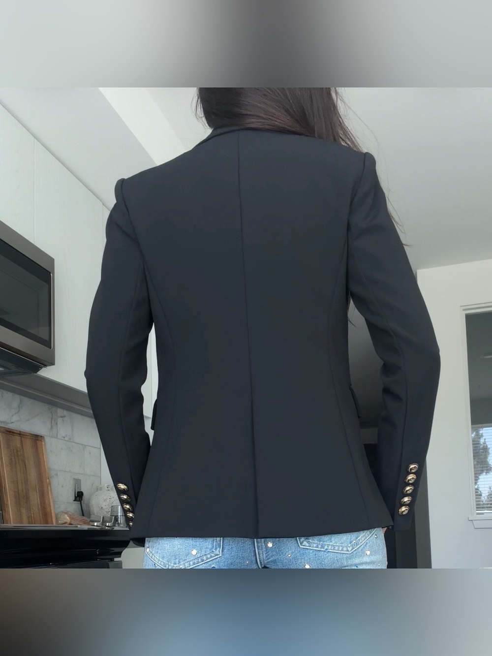 Veronica Beard Black Double-Breasted Blazer - NFL Limited Edition - Picture 2 of 6